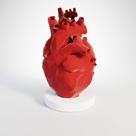 Coração Anatômico Geométrico 3D Escultura Decorativa Moderna