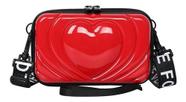 coração Bolsa Mini Bag Blogueira Influencer Fibra Rígida