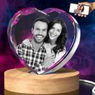 Coração de Cristal 3D com Foto BCSTYPE - Gravação a Laser Personalizada Coração de Cristal 3D com Foto BCSTYPE - Gravação a Laser Personalizada