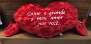 Coração de Pelúcia Almofada Grandão 115cm( F6852) Com Mãos Eu Te Amo Presente