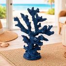 Coral Artificial Decorativo para Ambiente Náutico de Praia Azul Escuro em Resina