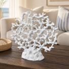 Coral Branco Enfeite Decoração Casa Praia Aquário Fundo Mar