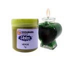 Corante de Vela Verde 7g Pó Saramanil Anilina A Óleo Tingimento Parafinas barra lentilha gel ceras pote