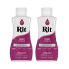 Corante líquido Rit Dye multiuso, 240 ml, pacote com 2 pacotes, violeta