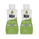 Corante líquido Rit Dye multiuso, 240 ml, verde maçã, pacote com 2