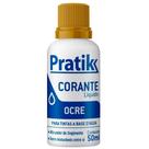 Corante Pratik Líquido Ocre 50ml - Embalagem com 12 Unidades
