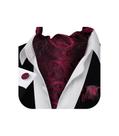 Corbata Barry.Wang Ascot Roja Vino con Diseño Paisley en Set de Seda