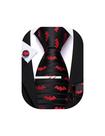 Corbatín Barry.Wang Murciélago Negro Rojo de Seda Set 150 cm