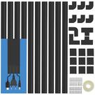 Cord Cover Raceway Kit Bestong 157 cm Cable Concealer Black Cord Cover Raceway Kit Bestong 157 cm Cable Concealer Black