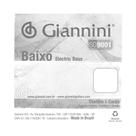 Corda Avulsa Baixo 3 Giannini Nickel Round Wound GEEBRL5.3