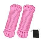 Corda de algodão picoggo Soft com 10 m de comprimento e 8 mm de espessura (rosa+rosa)
