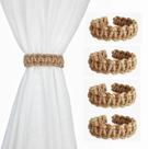 Corda de juta trançada Elkpruu Curtain Tiebacks, conjunto de 4