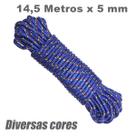 Corda De Nylon Multiuso 5mm X 14,5 Metros Com Cores Sortida