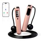 Corda de pular inteligente sem corda com contador LCD rosa
