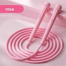 Corda de Pular MT128 Profissional Ajustável 280cm Rosa com Sistema Free Rotation OEM
