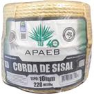 Corda De Sisal Natural 10mm Rolo 220mts Naval Arranhador Gatos Decoração Construção