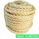 Corda De Sisal Natural 14mm 10 Metros Resistente Trança Arranhador Gatos Decoração Artesanato Construção