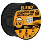Corda Elástica Bungee ELEAD 1/4" x 34 m Grau Náutico