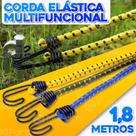 Corda Elástica Grossa 10mm Resistente 1,8Mts Multifuncional Bagageiro Moto Bike Carro Multiuso