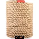 Corda Morelux Manila 2,54 cm x 15,24 m de juta natural