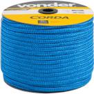 Corda multifilamentada trançada 8mmx258m 7,45kg azul polipropileno carretel - Vonder