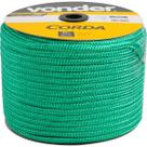 Corda multifilamentada trançada 8mmx258m 7,45kg verde polipropileno carretel - Vonder