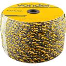 Corda Multifilamento Trançada 8 mm x 258 M Preta e Amarela Vonder