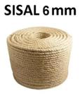 Corda Sisal Natural 6mm Artesanato Uso Geral 50 Metros