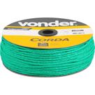 Corda Trançada Vonder 3,0 Mm Polipropileno Verde 625 M Amarração Fardos Redes Esportivas
