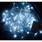 Cordão 100 Led Fixo Branco Frio Fio Transparente 127v