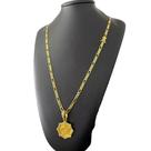 Cordão 3x1 4mm + Pingente Crf - Banhado a Ouro 18k