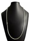 Cordão 4mm cadeado banhado a prata 925