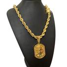 Cordão Baiano 13mm + Pingente Deus é Bom - Banhado a Ouro