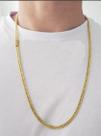 Cordão Banhado A Ouro 18k Grumet Lacraia 5mm Super Luxo