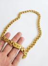 Cordão Banhado A Ouro 18k Modelo Friso Triplo 12mm Luxo