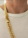Cordão Banhado Ouro 18k Grumet Lacraia 13mm Luxo Ostentação Cordão Banhado Ouro 18k Grumet Lacraia 13mm Luxo Ostentação