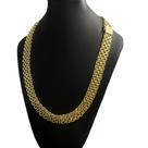 Cordão Cadeado Quádruplo 16mm - Banhado a Ouro 18k