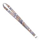 Cordão Chaveiro Fleetwood Mac Tie Dye Azul e Laranja Grande Premium