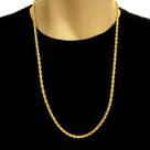 Cordão Colar Baiano 4mm Corrente 70cm Banhada Ouro 18k Cordão Colar Baiano 4mm Corrente 70cm Banhada Ouro 18k