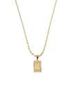 Cordão Colar Corrente Masculino Feminino Pingente Top Luxo inicial letra N banhado em Ouro 18k.