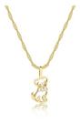 Cordão Colar Em Ouro 18k 40cm + 1 Pingente Pet Cachorrinho