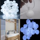 Cordão Com 20 Lâmpadas Luz Led 5cm Branco Frio Iluminação natalina Lindos Efeitos- 605 Cordão Com 20 Lâmpadas Luz Led 5cm Branco Frio Iluminação natalina Lindos Efeitos- 605
