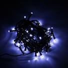 Cordão Com 50 Lampadas De Led Formato Pequena Gota 5 Metros Fio Verde Escuro Cores Branco