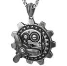 Cordão com Pingente em Aço Inox Engrenagem Steampunk Invenções