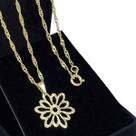 Cordão Com Pingente Flor Banho De Ouro 18k 3300