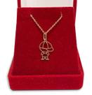 Cordão Com Pingente Menino de Ouro 18k Bailarina 40cm Corrente Colar Gargantilha Feminina Cordão Com Pingente Menino de Ouro 18k Bailarina 40cm Corrente Colar Gargantilha Feminina