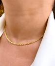 Cordão Corrente 50cm Torcido Baiano Ouro 18k 750