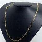 Cordão Corrente 60cm C/ Fecho De Gaveta Folheado A Ouro 18k 3mm Grumet