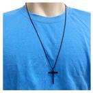 Cordão Corrente Aço Inoxidavel + Pingente Cruz Crucifixo