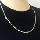 Cordão Corrente C/ Fecho De Gaveta Folheado A Ouro 18K 60cm 3mm Grumet CURTA - Excelente Acabamento Cordão Corrente C/ Fecho De Gaveta Folheado A Ouro 18K 60cm 3mm Grumet CURTA - Excelente Acabamento